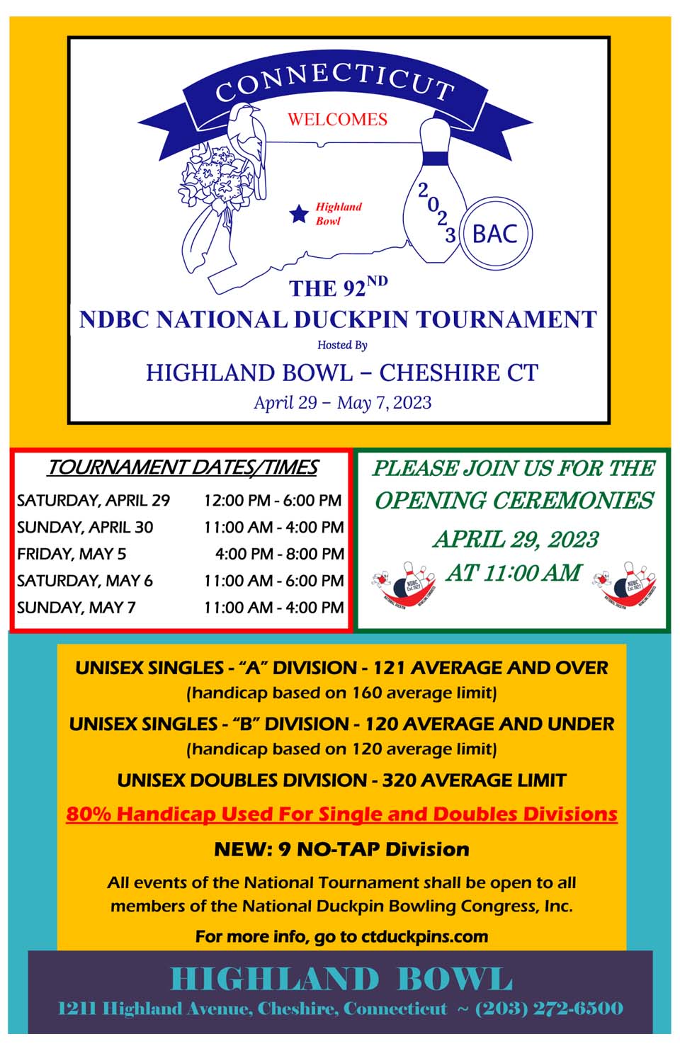 2023 NDBC National Tournament Poster
